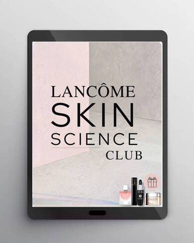 Digitalni tablet s vizualom Lancome Skin Science Cluba i izborom ekskluzivnih poklon-proizvoda.