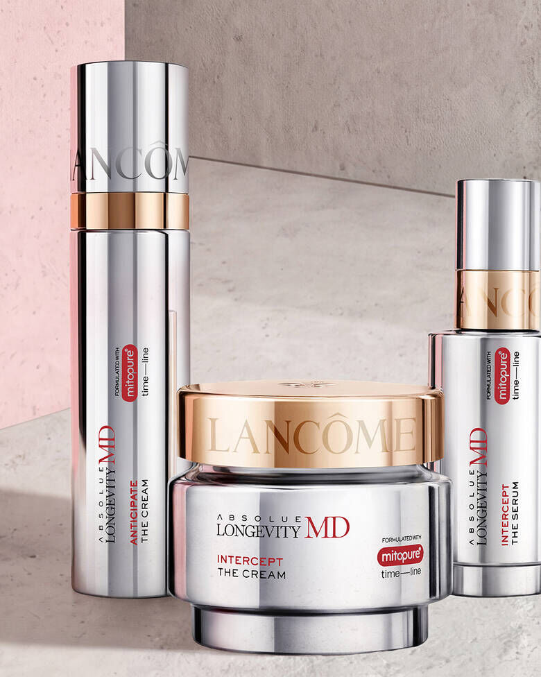 Luksuzna Lancome Absolue Longevity MD linija proizvoda: krema i serumi za dugovječnost kože.