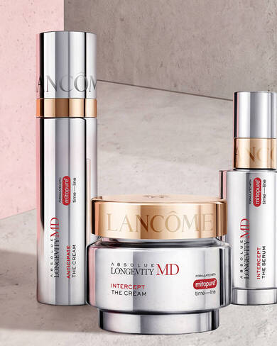Luksuzna Lancome Absolue Longevity MD linija proizvoda: krema i serumi za dugovječnost kože.