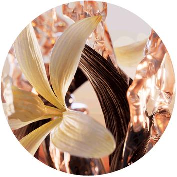 Apsolutno zanimljiv čestitka s cvijetom i apstraktnim elementima u zlatnim nijansama.