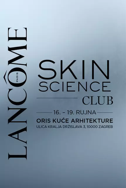 Lancome Skin Science Club službeni logotip na svijetloj pozadini.
